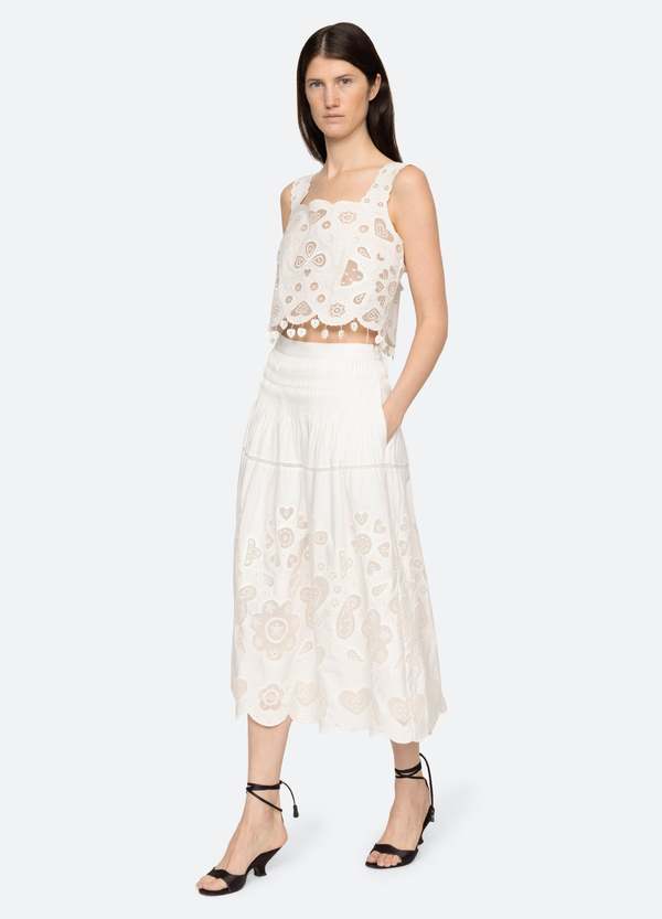 Jenetta Color Sea NY Jeanetta Skirt - White | Garmentory