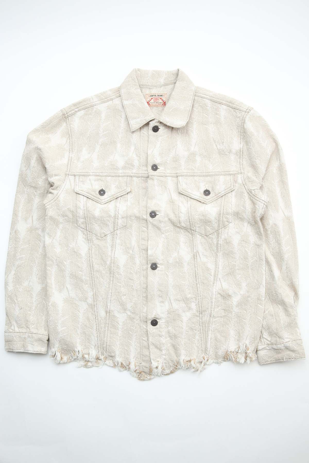 Kapital 12oz Magpie Denim 3rd Jacket - Natural | Garmentory