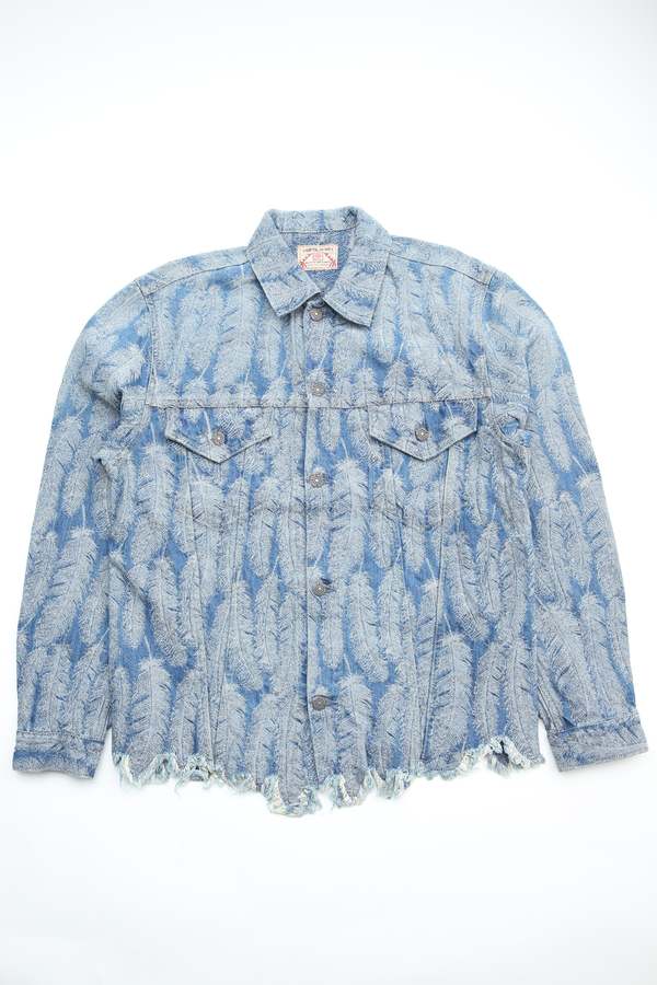 Kapital 12oz Magpie Denim 3rd Jacket - Tan | Garmentory