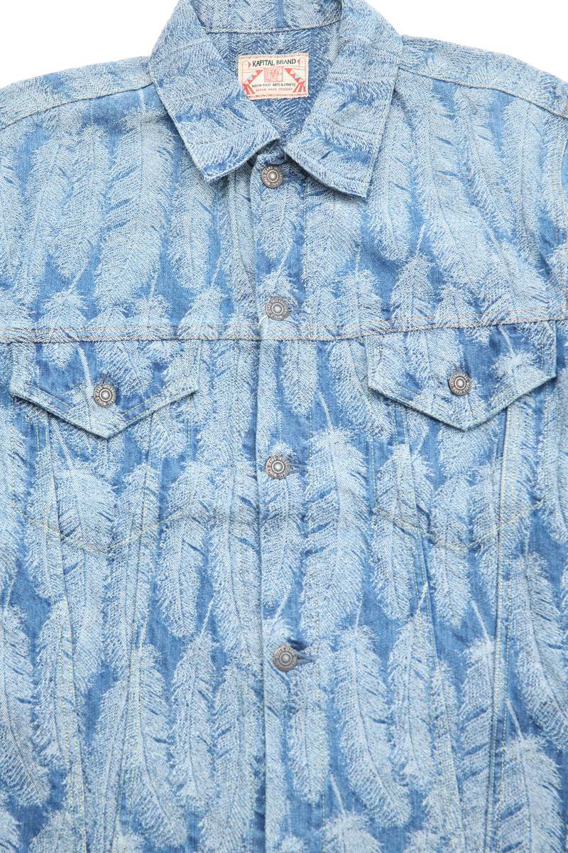 Kapital 12oz Magpie Denim 3rd Jacket - Tan | Garmentory
