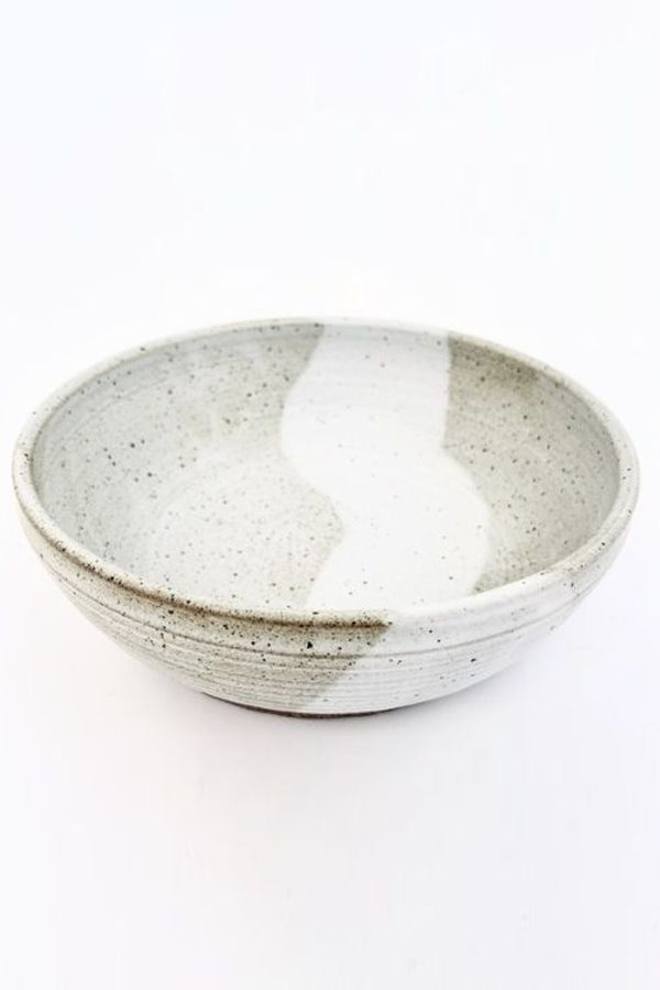 Colleen Hennessey Mixing Bowl 11" x 3.5" - Speckled Gray/Foggy White