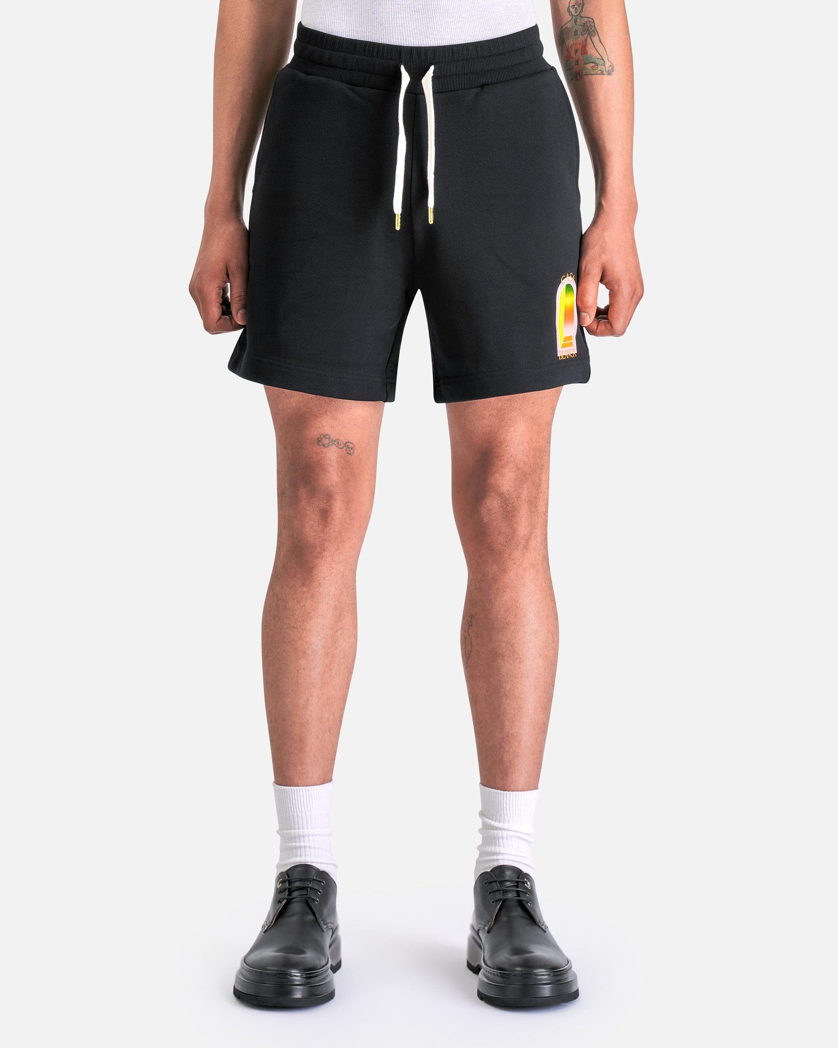 ★★Columbia★★ NEW YORK ARCH LOGO SWEAT SHORTS PANTS BLACK Columbia NEW YORK ARCH LOGO SWEAT SHORTS PANTS BLACK