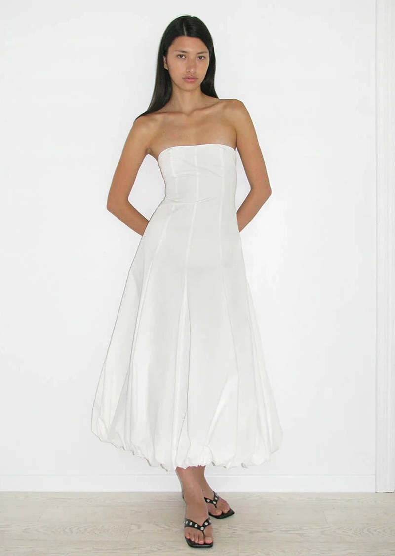 PALOMA WOOL|DRESSES (Globo Dress (SO6802-001)) Paloma Wool Globo Dress - White | Garmentory