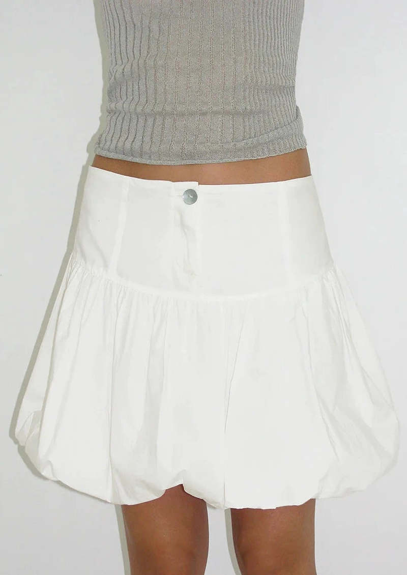 PALOMA WOOL｜SKIRTS (Mini Globo (SO6801-001)) Paloma Wool Mini Globo Skirt - White | Garmentory