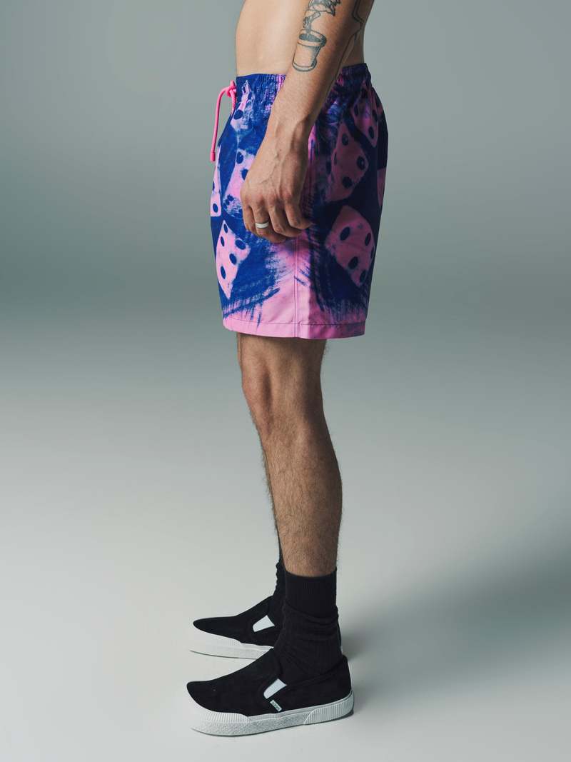Paula's Ibiza Loewe Ink Dice Allover Print Swim Shorts