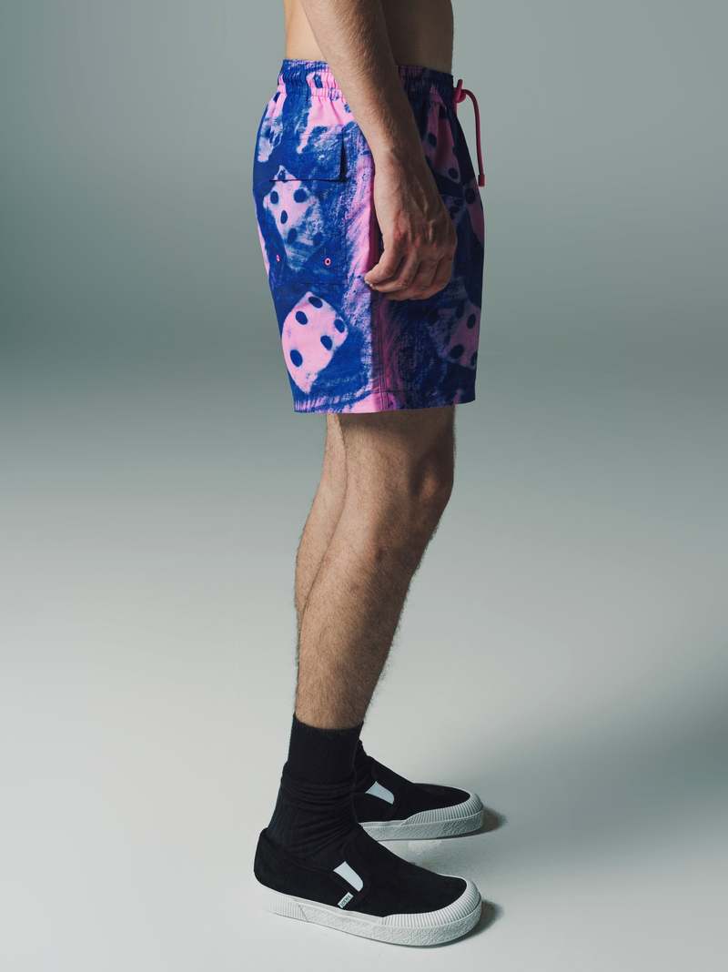 Paula's Ibiza Loewe Ink Dice Allover Print Swim Shorts