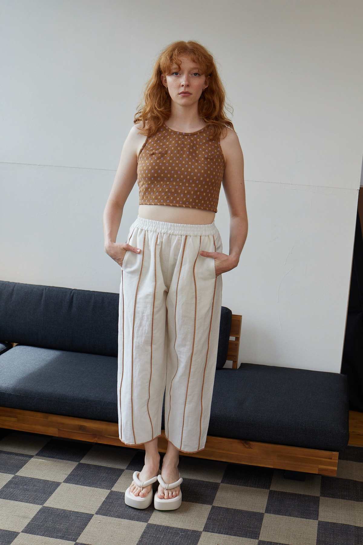 RUJUTA SHETH Etta Pants - Parchment/Toast - Image 3 of 4