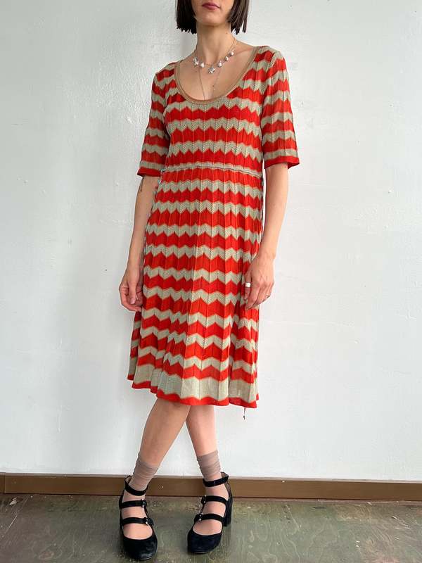 Vintage Missoni Knit Dress - Sea/Sunset on Garmentory
