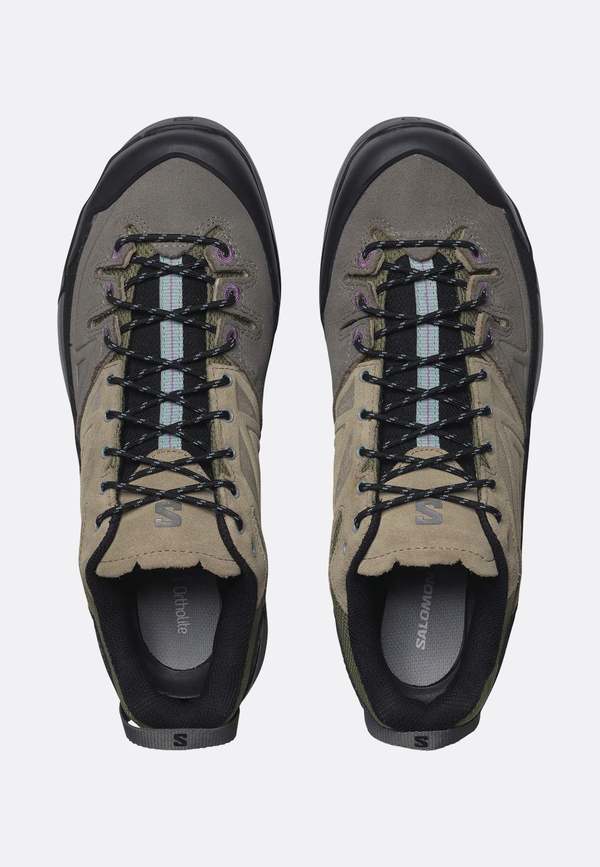 SALOMON X Alp Leather sneakers - Pewter/Vintage Khaki/Black