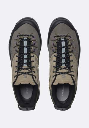 SALOMON X Alp Leather sneakers - Pewter/Vintage Khaki/Black