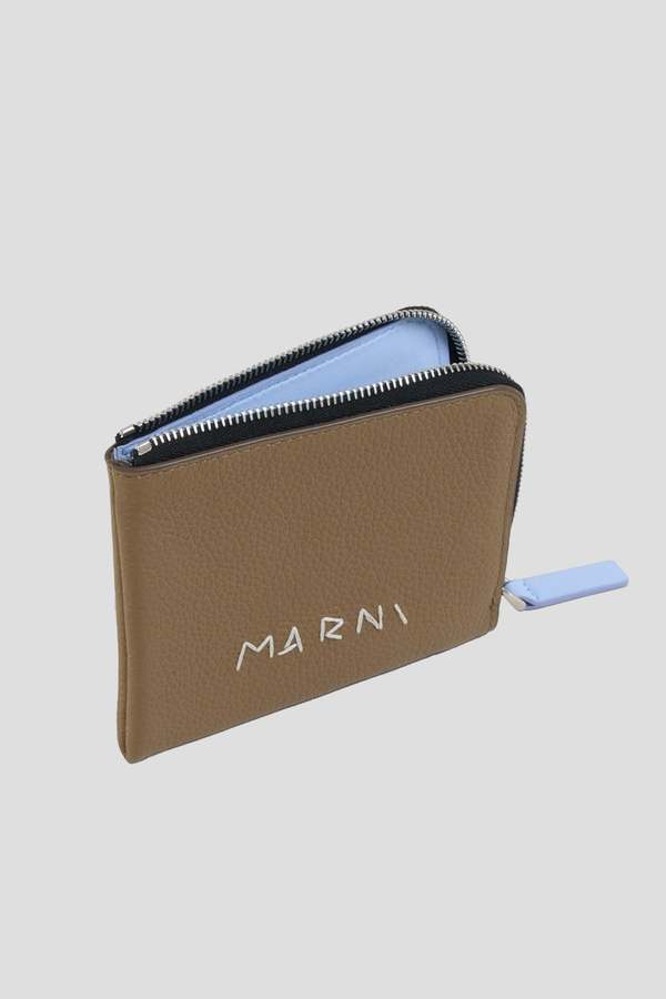 Marni Stitched Corner Zip Wallet - Creta | Garmentory