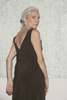 Olga Joan Plunge bias dress - BROWN - Thumbnail 6