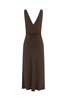 Olga Joan Plunge bias dress - BROWN - Thumbnail 9