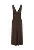 Olga Joan Plunge bias dress - BROWN - Thumbnail 10