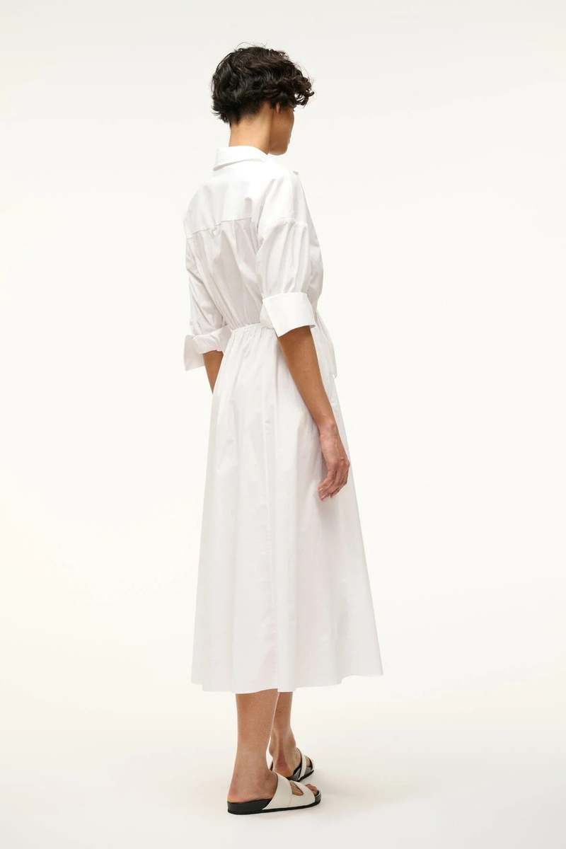 Staud Lisa Dress - White | Garmentory