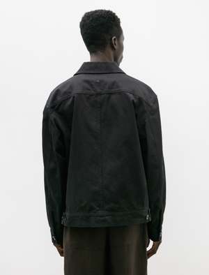 Margaret Howell Cotton Drill Boxy Worker Jacket - Black | Garmentory