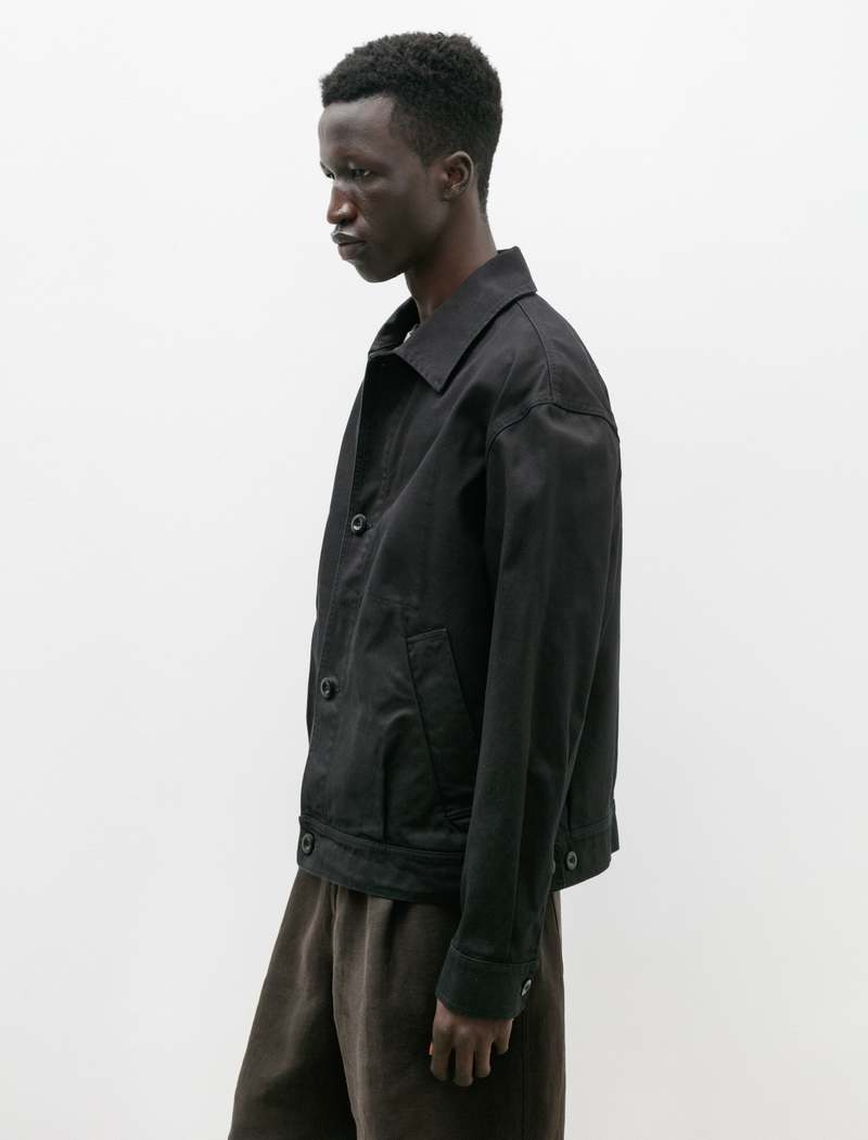 Margaret Howell Cotton Drill Boxy Worker Jacket - Black