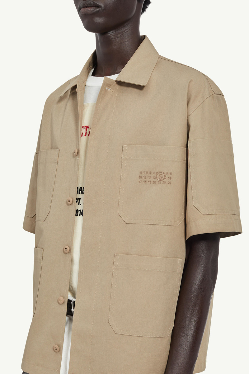 MM6 Maison Margiela Men's Multi Pocket Shirt - Khaki | Garmentory