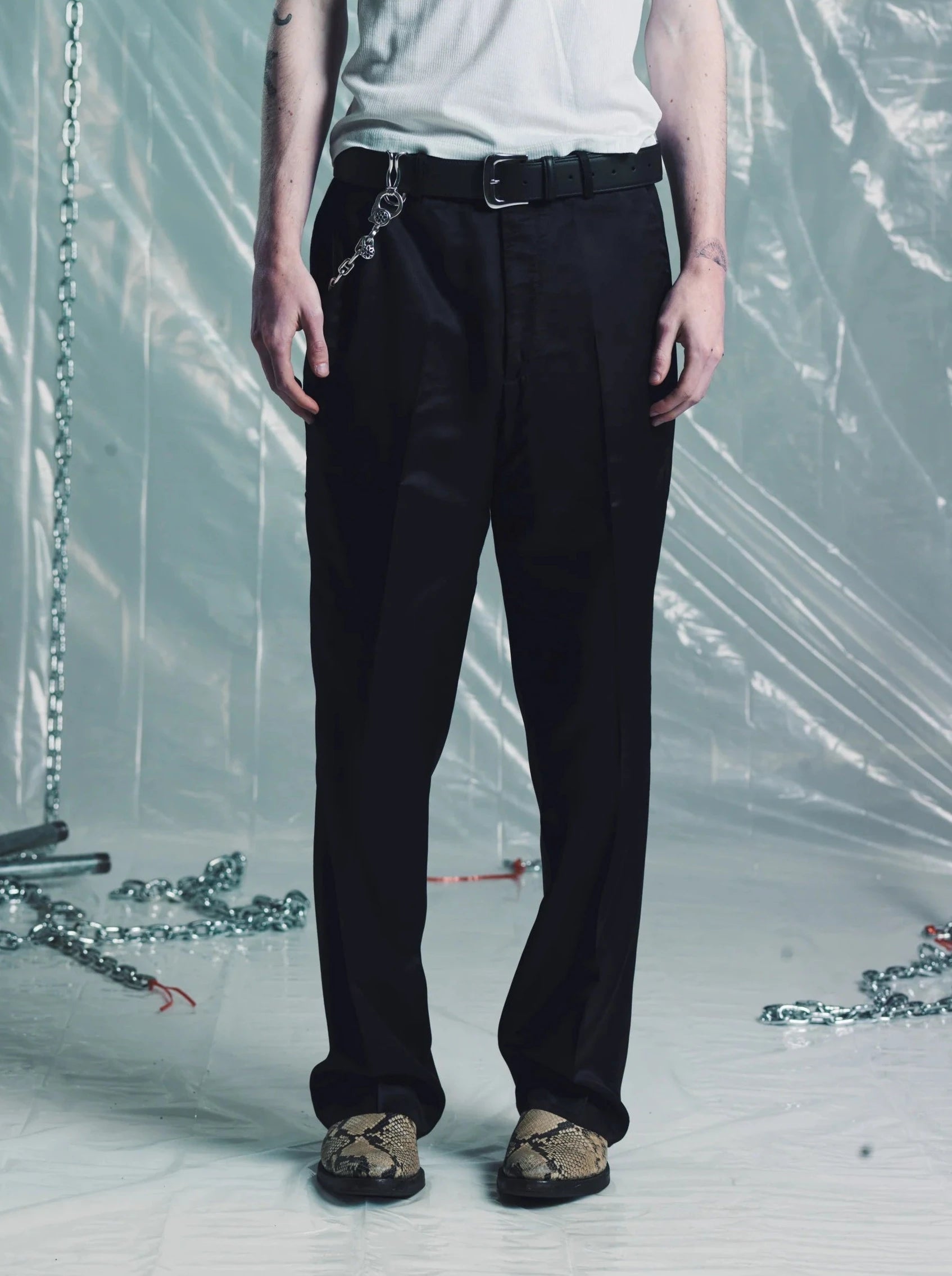 パンツ second layer High Rise Wide Leg Trouser SECOND-LAYER-High-Rise-Wide-