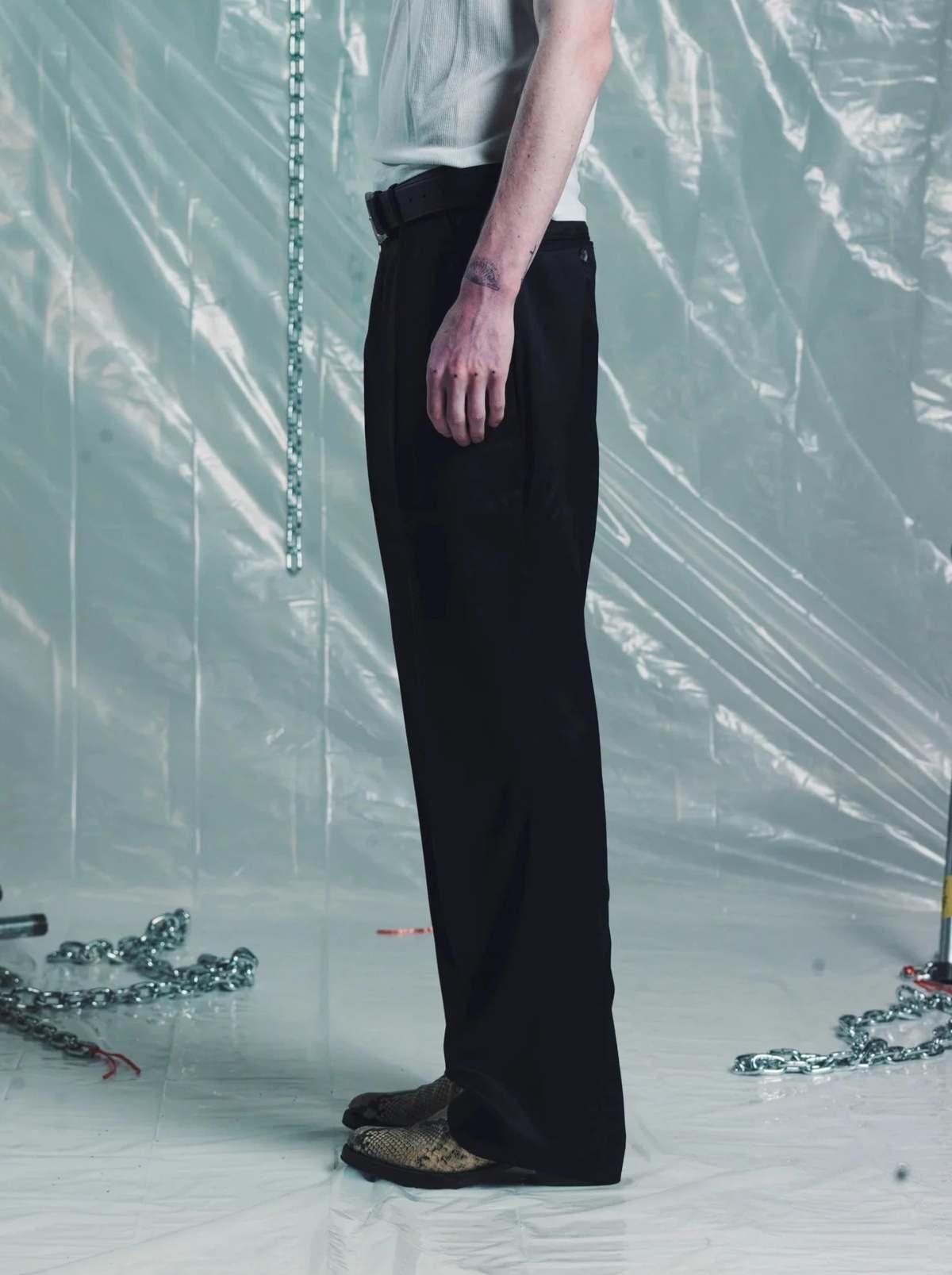 パンツ second layer High Rise Wide Leg Trouser SECOND-LAYER-High-Rise-Wide-