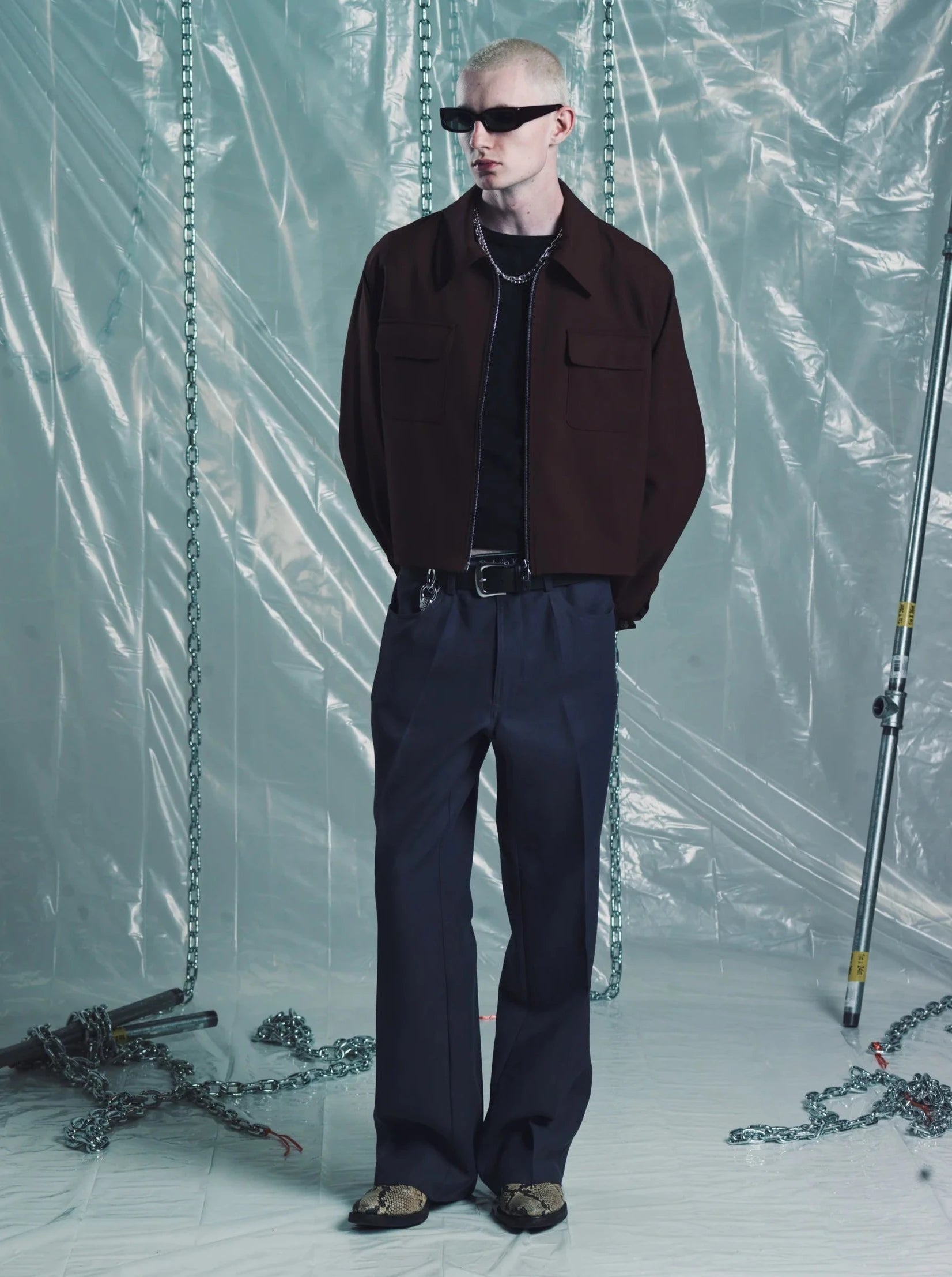 SECOND/LAYER Virgin Wool Decatito Jacket - Brown | Garmentory