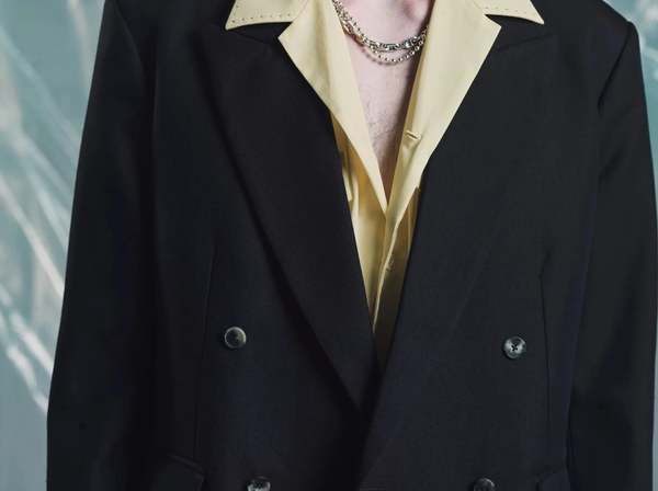 SECOND/LAYER Virgin Wool Double Breasted Pico Blazer - Brown