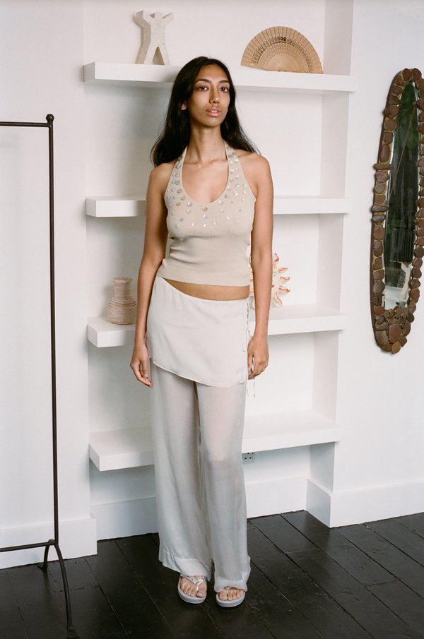 Paloma Wool Silk Archive Trouser - Ecru | Garmentory