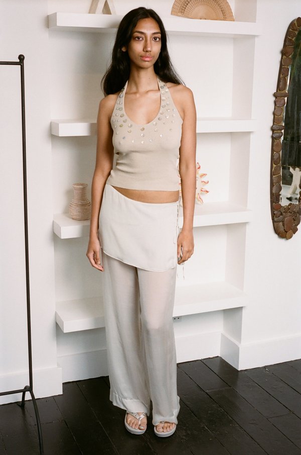 Paloma Wool Silk Archive Trouser - Ecru | Garmentory