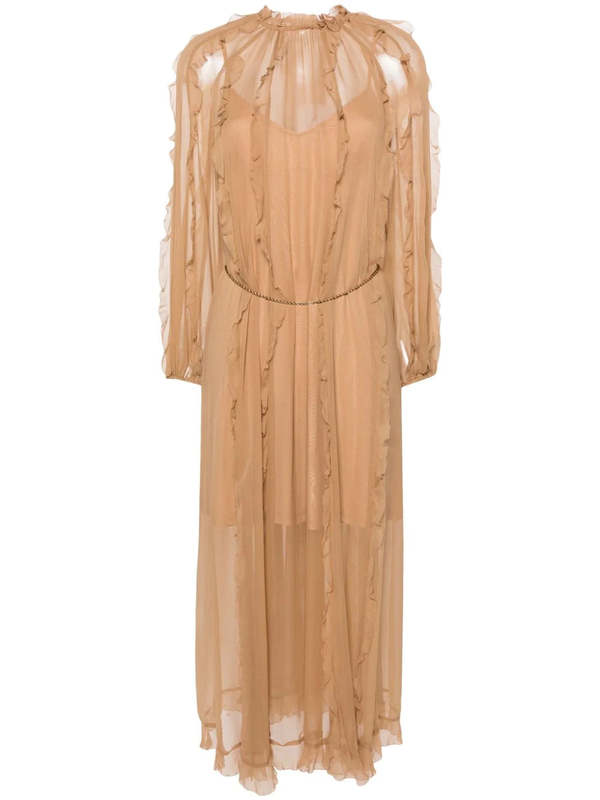 zimmermann beige dress Zimmermann // Printed Tier Kirra Dress  VSP Consignment