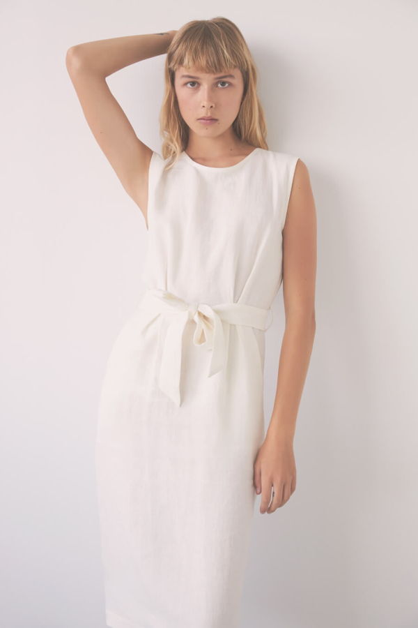 Eve Gravel Paloma dress - Ivory
