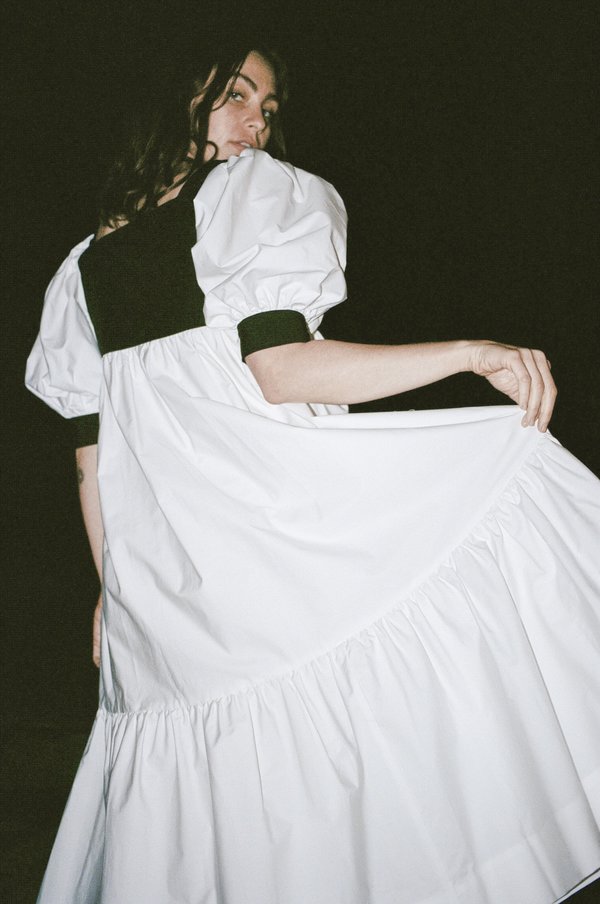 Maryam Nassir Zadeh Yara Dress in Black/White Crisp Poplin Maryam Nassir Zadeh Yara Dress in Black/White Crisp Poplin