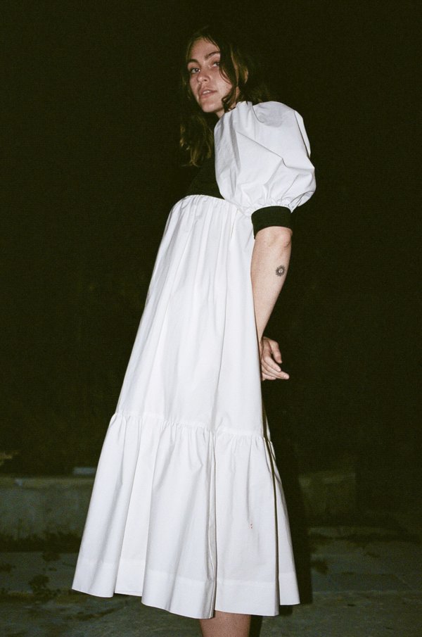 Maryam Nassir Zadeh Yara Dress in Black/White Crisp Poplin Maryam Nassir Zadeh Yara Dress in Black/White Crisp Poplin