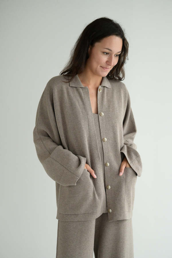 Lauren Manoogian Double Knit Jacket - Wood | Garmentory