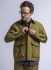 Grei. Tumbled Crepe Sateen Photographer Jacket - Olive - Thumbnail 12
