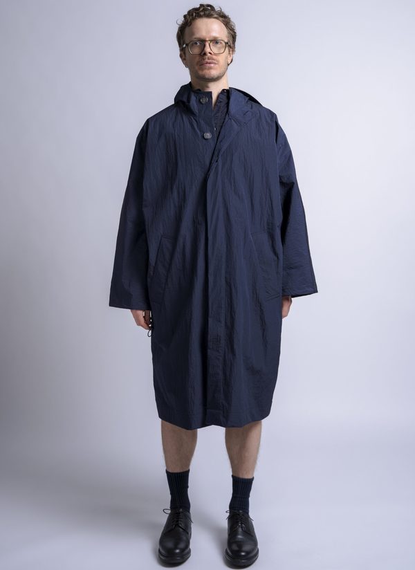 小物 GREI New York HOODED NOMAD PARKA Grei. Hooded Nomad Parka - Midnight Blue Ripple Ripstop