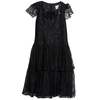 Sundazed (France) Tulle Polyamide Floral Renaissance Midi Dress Onyx : S - Thumbnail 1