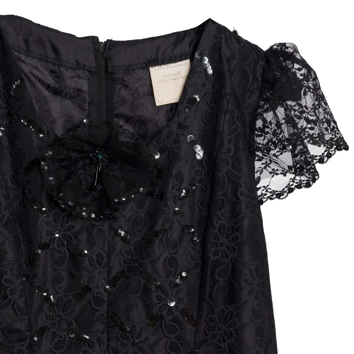 Sundazed (France) Tulle Polyamide Floral Renaissance Midi Dress Onyx : S - Image 2 of 8