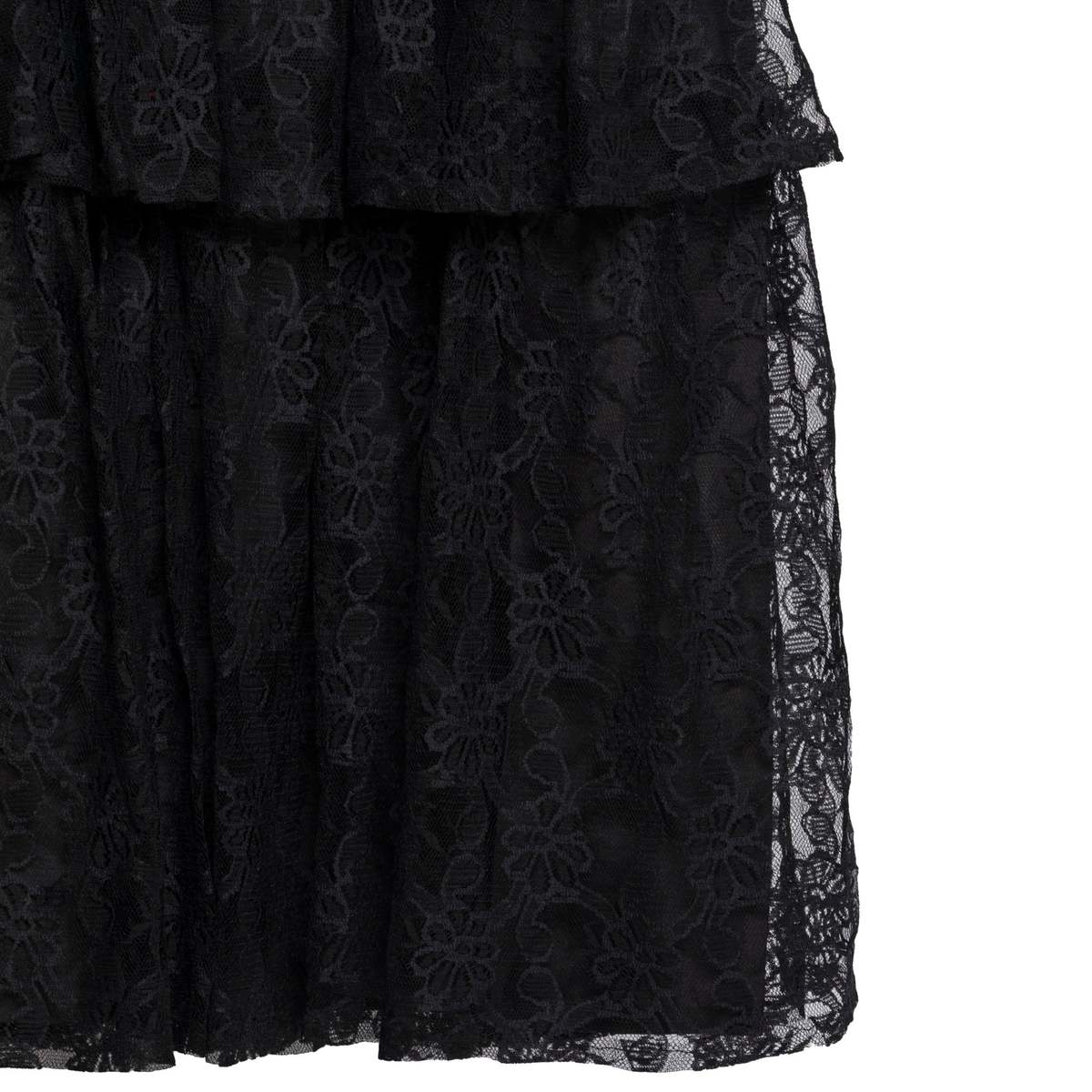 Sundazed (France) Tulle Polyamide Floral Renaissance Midi Dress Onyx : S - Image 5 of 8