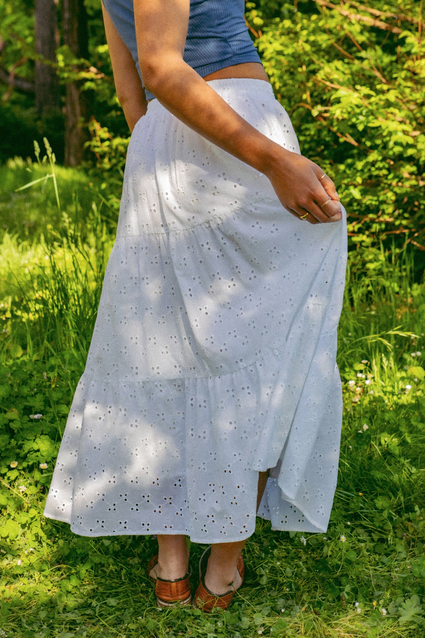 NLT Prairie Eyelet Skirt - White | Garmentory