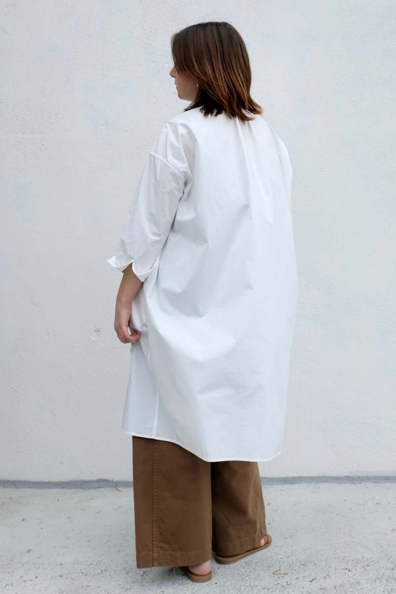 Caron Callahan Aurora Dress - White Poplin