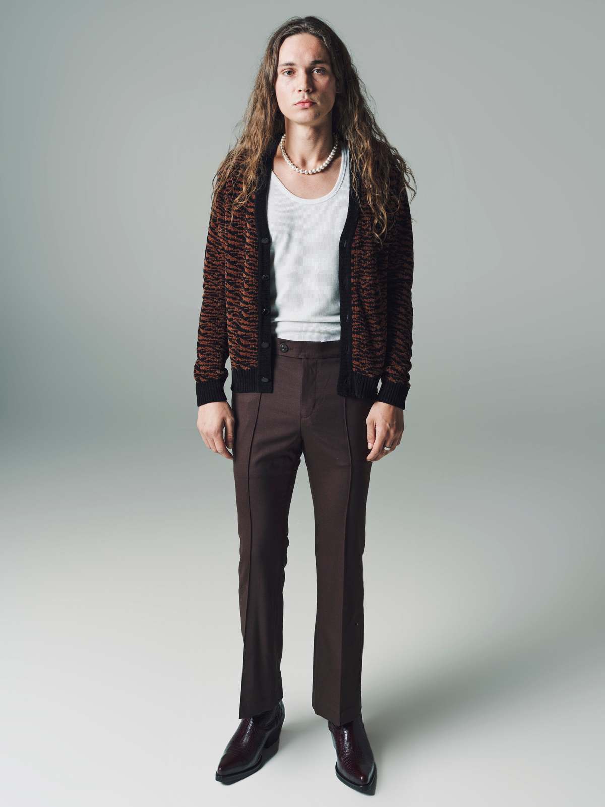 トップス ERNEST W. BAKER Hearts knit cardigan S ERNEST W. BAKER Hearts knit cardigan S