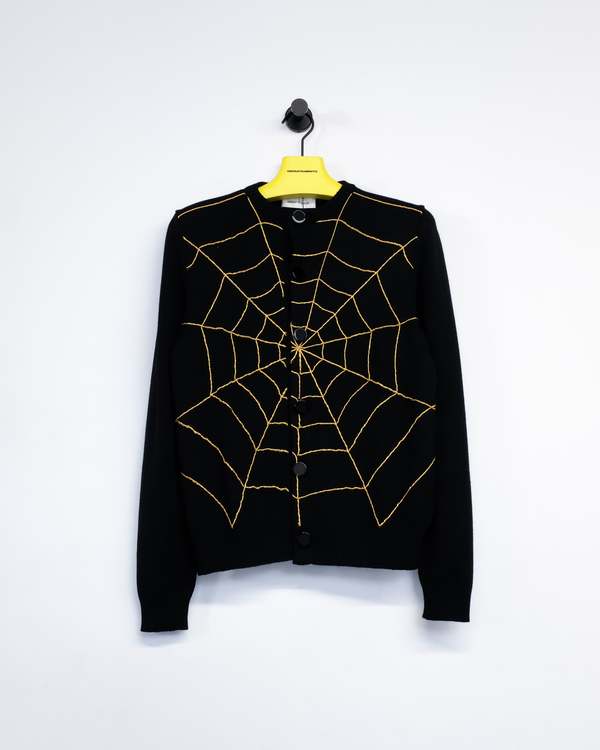 ERNEST W. BAKER | SPIDER WEB VEST |BLACK