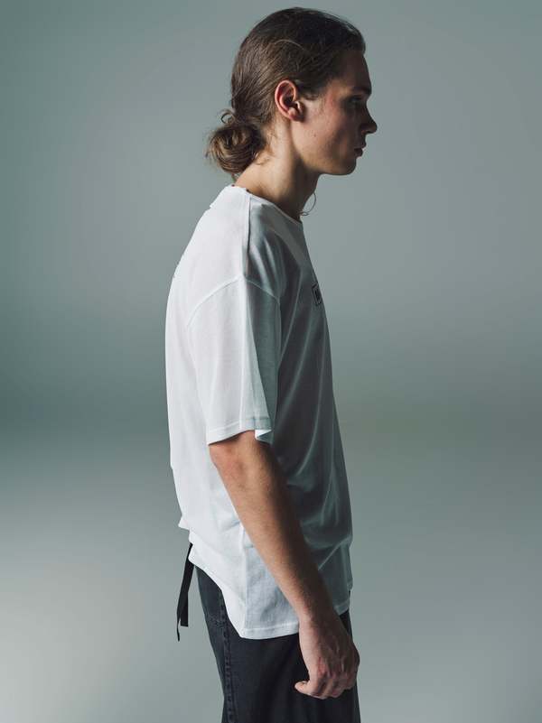 MM6 Maison Margiela White Mat, Satin, Brillant Print Knit Cotton