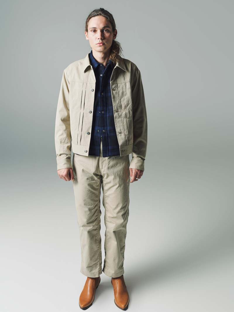 The Letters Cotton Gabardine Western Wide Pants - Khaki