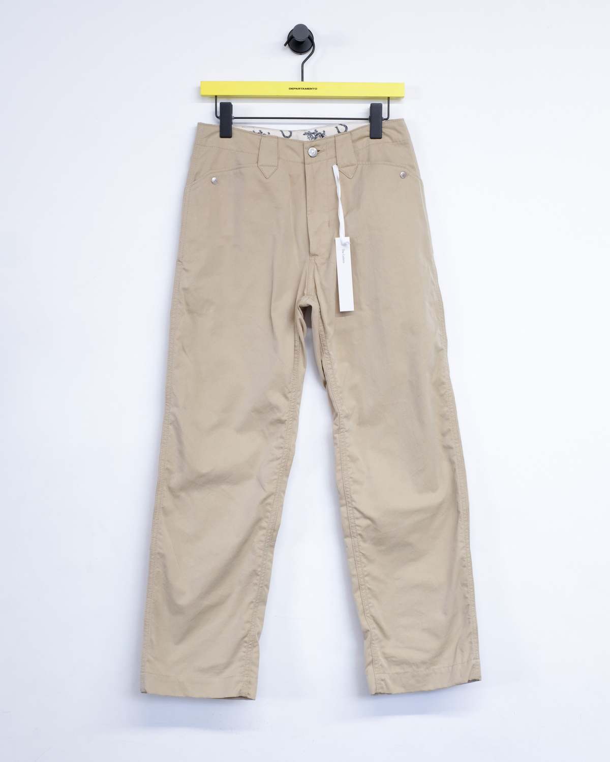 The Letters Cotton Gabardine Western Wide Pants - Khaki - Image 5 of 6