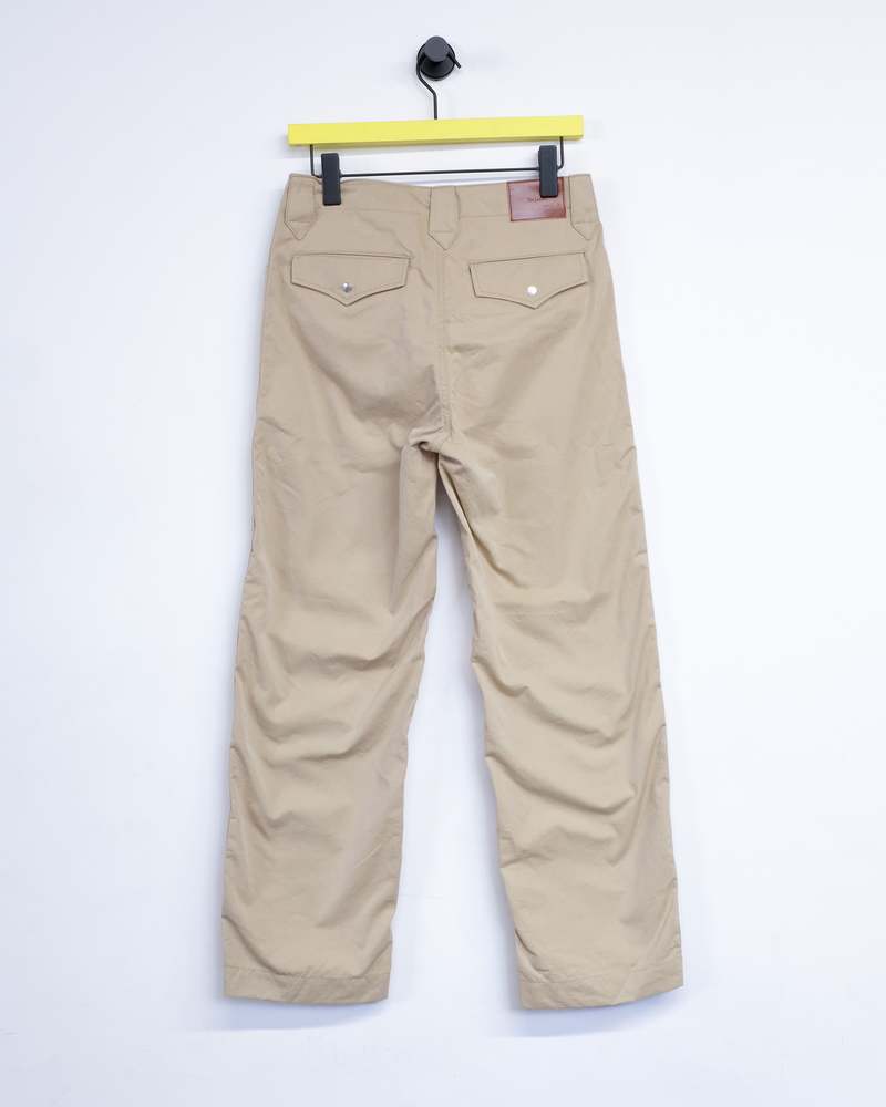 The Letters Cotton Gabardine Western Wide Pants - Khaki