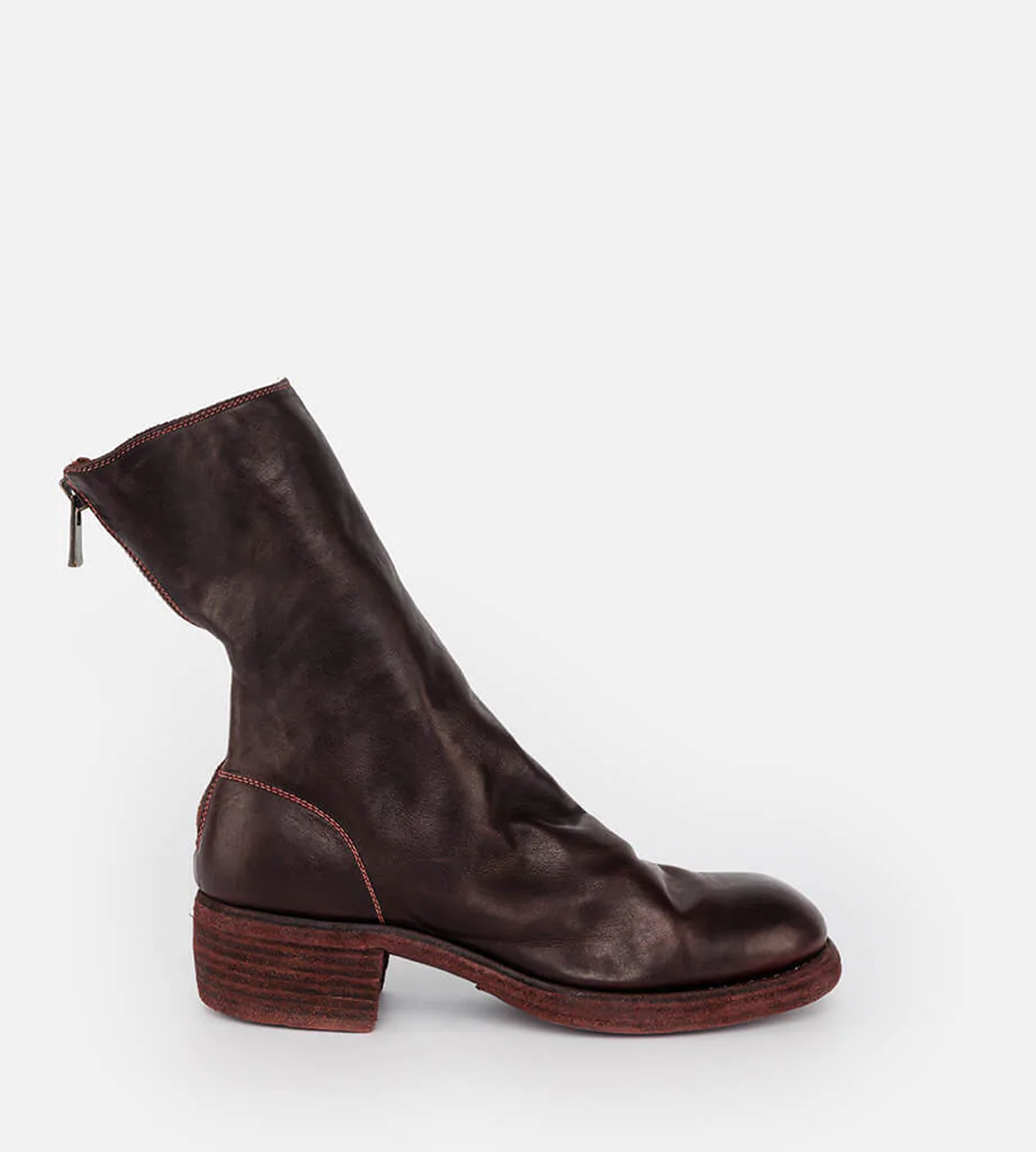 ミドルブーツ GUIDI Women Boots 310CO99T Purple Guidi Back Zip Mid Boots - Purple Red | Garmentory