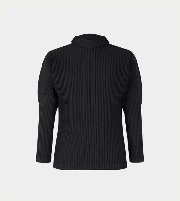 [Issey Miyake] Issey Miyake Pleated Turtleneck Long Sleeve Dress PP43-FH385 Vivid Pink 3 [Used] [Authenticated and Guaranteed Authentic] 206991