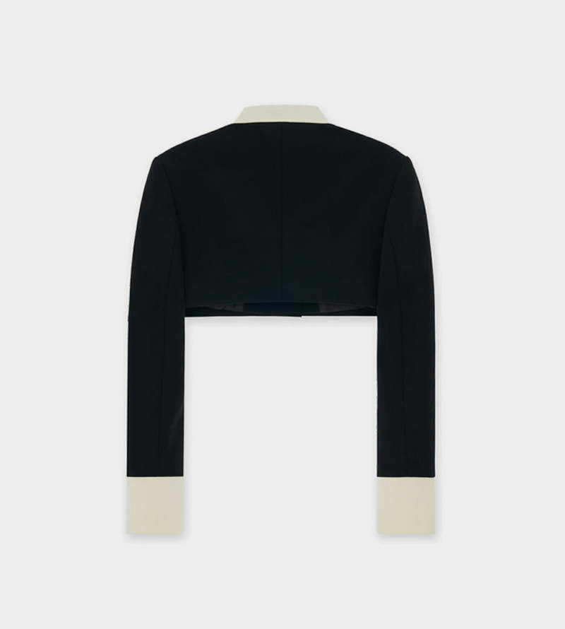KIMHEKIM Bicolor Cropped Jacket - Black/White | Garmentory