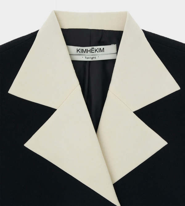【KIMHEKIM】Malevich Cropped Tweed Jacket Kimhekim Malevich Tweed Jacket | Black | FARFETCH